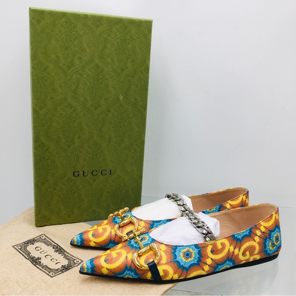Gucci 100 Multi Color Women’s  Ballet Flat - 680953 UL930 008 4062 - - Picture 1 of 16